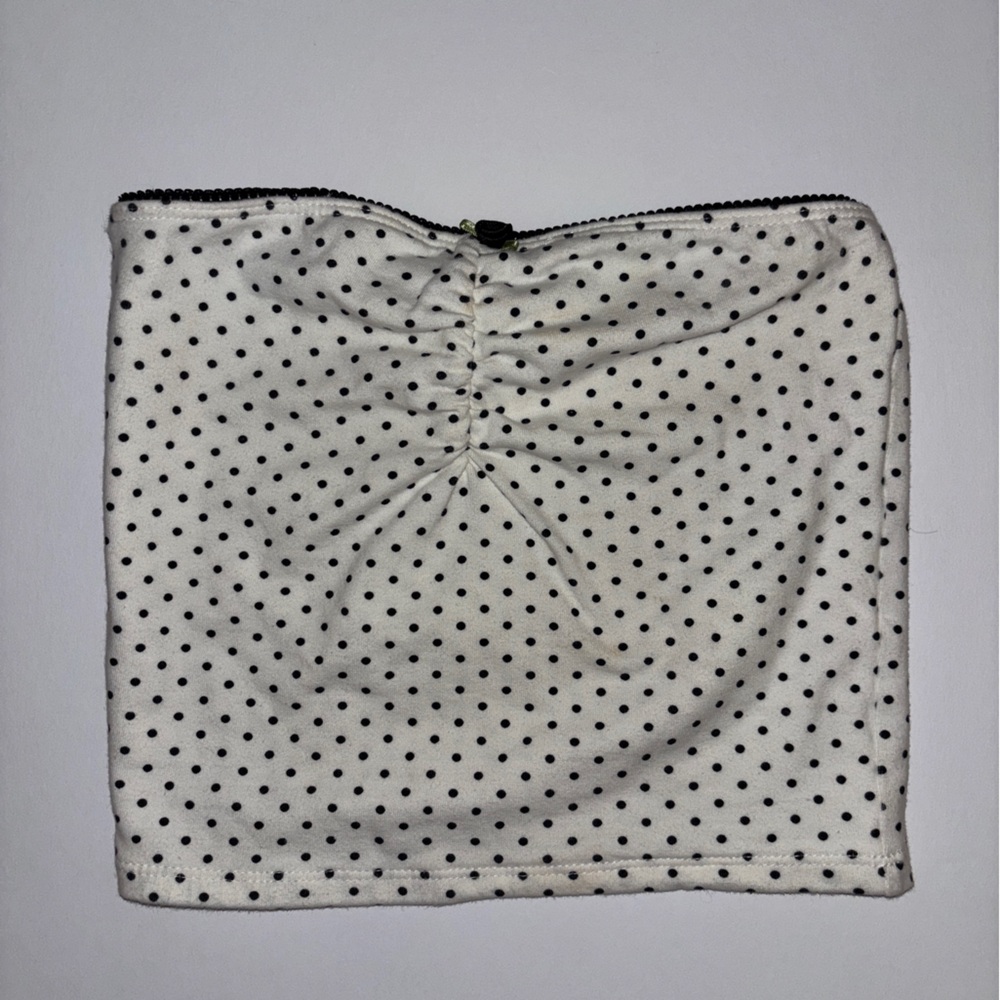 White Polka Dot tube top